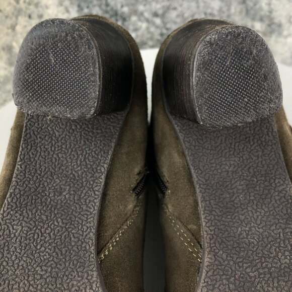 GH Bass & Co Women's Size 8M Ayda Brown Suede Side Zip High Heel Ankle Booties - Picture 10 of 12